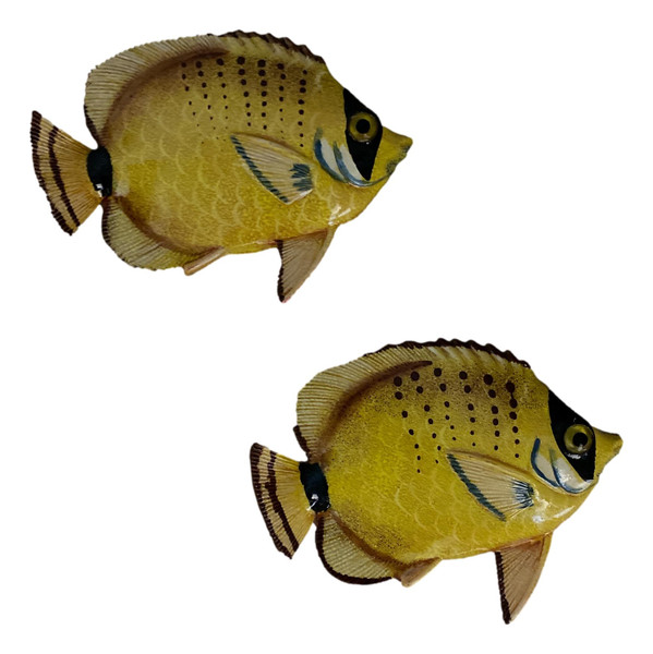 Fun Yellow Tropical Wall Fish 
Nautical Seasons 866-888-2628