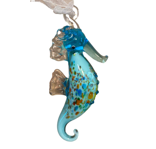 Seahorse Glass Christmas Ornament 
NauticalSeasons