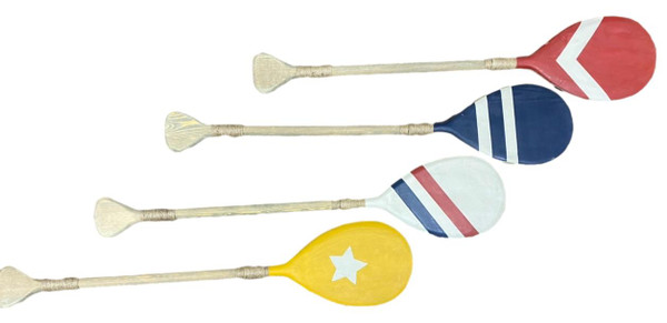Set of 4 Decorative Painted Paddles 
Nautical Seasons 