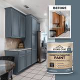 Introducing Stone Coat Finishes Cabinet and Furniture Paint!  A DIY Friendly cabinet and furniture paint application that gives you professional results.  A truly beginner friendly system that can be applied same day with a base primer, beautiful paint color and an optional top coat for extra protection.