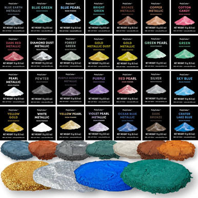 Sample Set of Metallic Mica Powders | 35 Colors