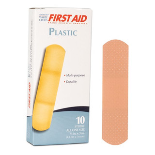 Dukal Plastic Adhesive Bandages Strips ¾" x 3", 10/Box, 288 Boxes/Cs, 1010033