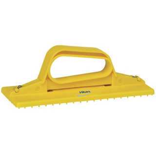 Vikan Handheld Scrub Pad Holder, Yellow, 10/Carton