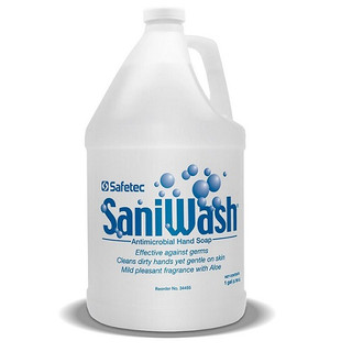 Safetec SaniWash Antimicrobial Hand Soap 1 Gallon Pump Bottle, 4/Case, 34455