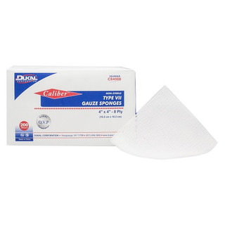 Dukal Type VII Gauze 4" x 4" 8-Ply NS, 200/Bag, 20 Bags/Cs, C84088