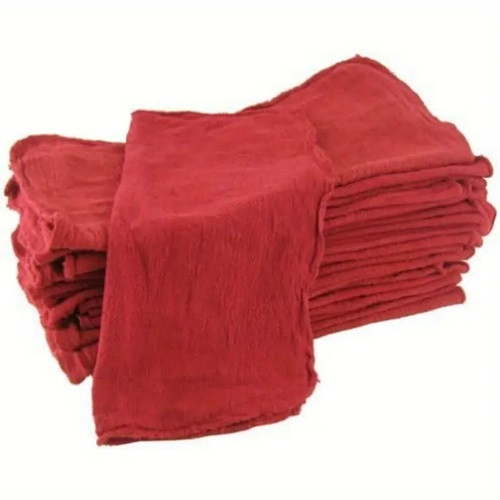 Duraworks Red Shop Towels, 100% Cotton, 18" x 18", 500/Cs, 12400-CS