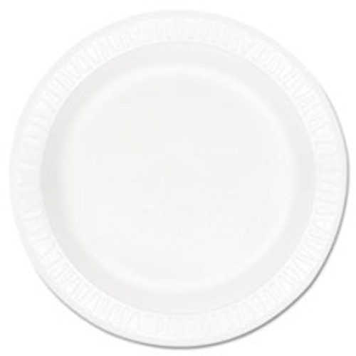 Dart Concorde Foam Plate, 9" dia, White, 125/Pk, 4 Pks/Cs, DCC9PWCR