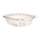 Dart ClearPac SafeSeal Tamper-Resistant/Evident Containers, Flat Lid, 8 oz, Clear, Plastic, 200/Cs, DCCCH8DEF