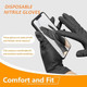 Guardall 8.0 Mil Black Nitrile PF Industrial Gloves, Diamond Texture, 500/Bucket, B8050D