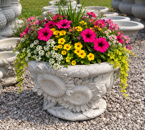 Lg.  Sunflower Pot