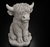 Sitting Highland Cow