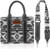 WG2203A-8120S Wrangler Southwestern Print Small Canvas Tote/Crossbody -Black