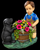 Boy & Dog Planter