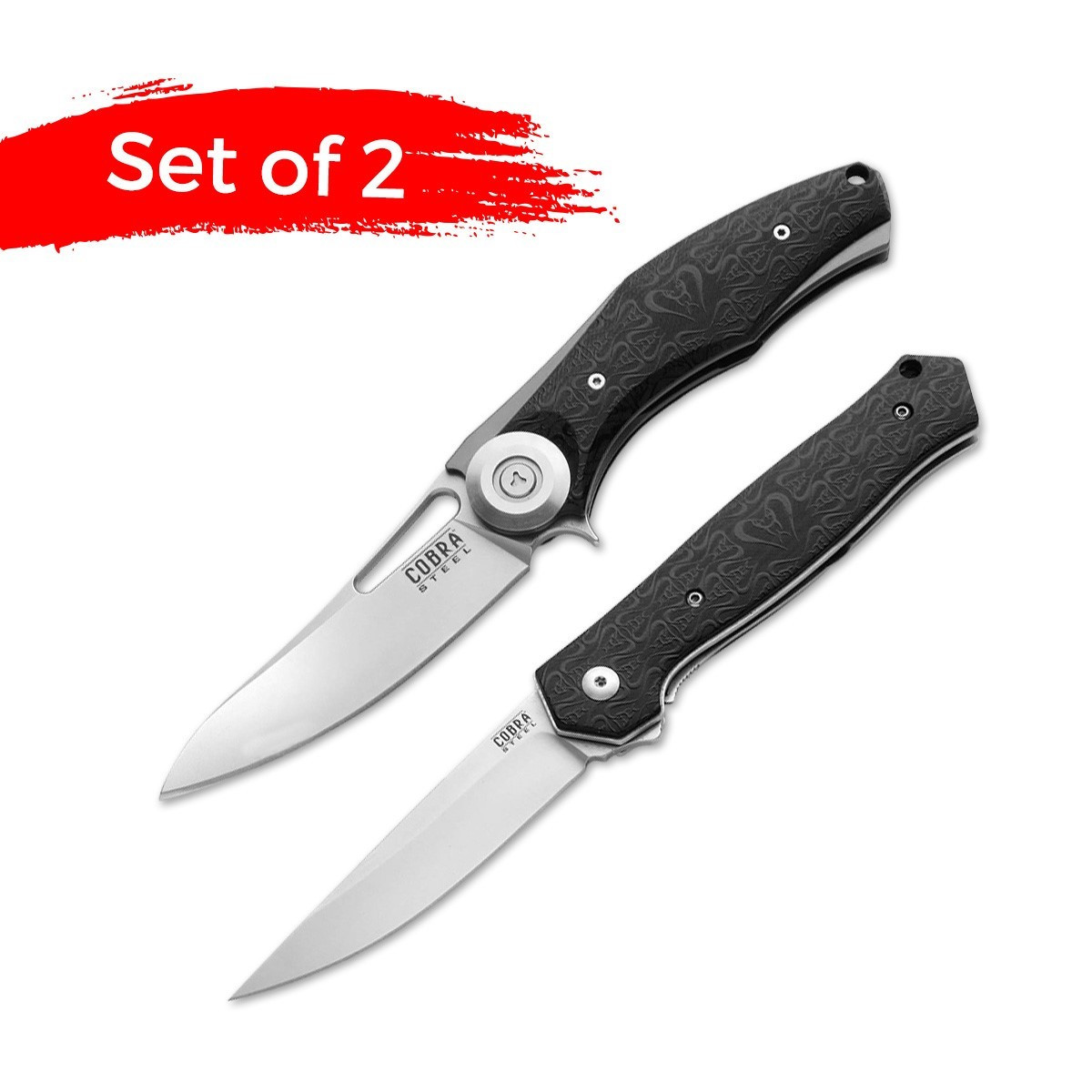 Set of 2 Cobra Steel folders - Atlanta Cutlery Corporation