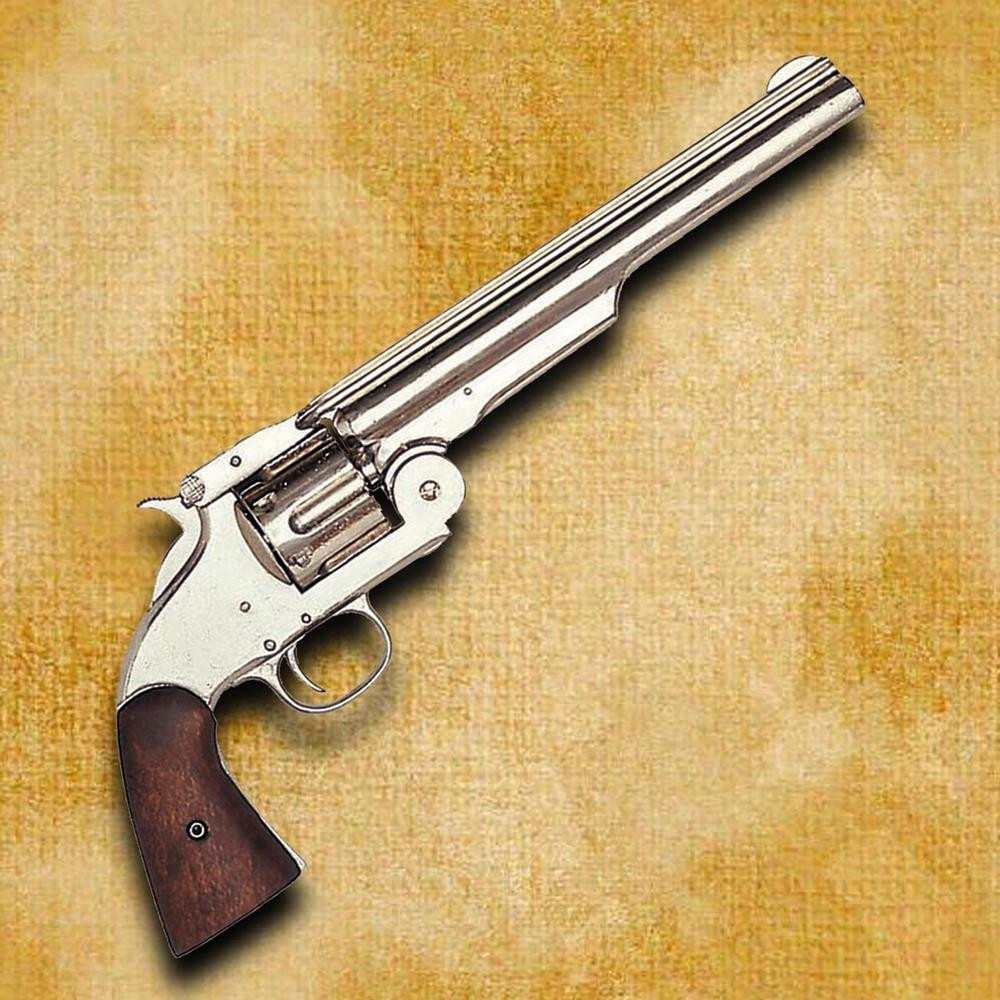 Western Style Revolver | Nickel Schofield Replica