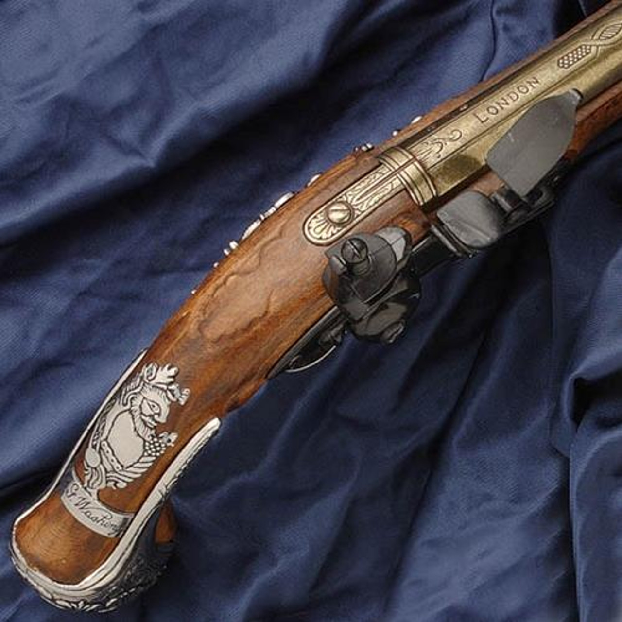 18th Century British Flintlock Blunderbuss Pistol - Brass - Atlanta Cutlery  Corporation