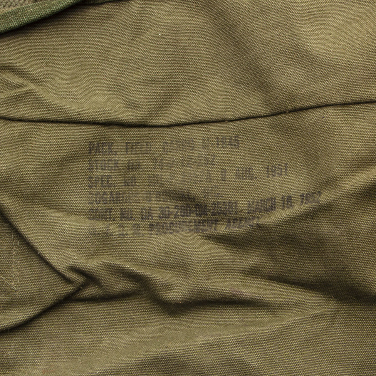 US GI OD M1945 Military Surplus Cargo Bag - Atlanta Cutlery Corporation