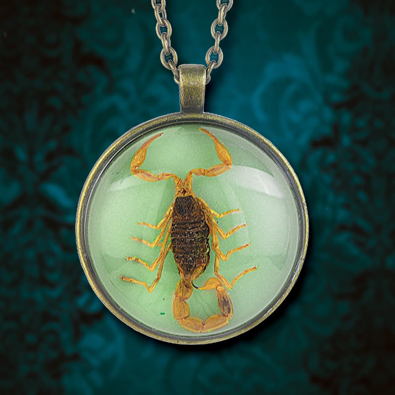 1560 Insect Art Glow in the Dark Scorpion Pendant-img-2