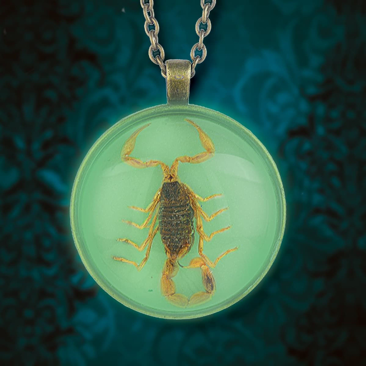 1560 Insect Art Glow in the Dark Scorpion Pendant-img-3