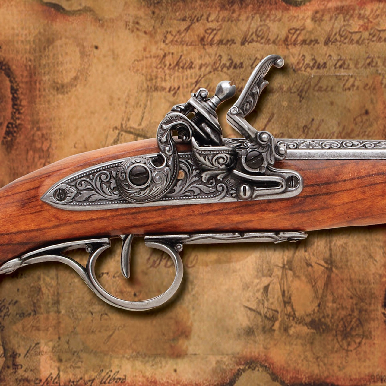 4450 Death's Head Flintlock Pistol-img-2