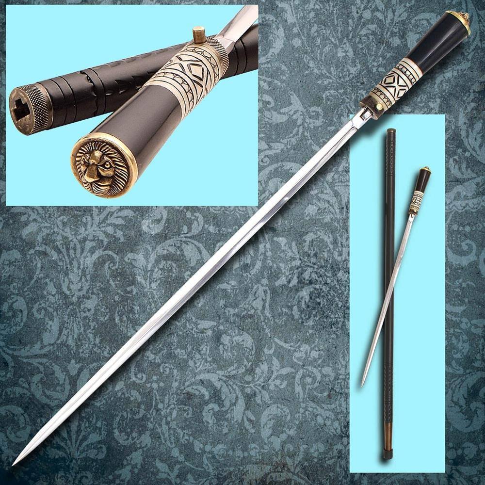 Handmade Walking Cane – Master Swords Design, Unique Birthday Gift For An Old Man