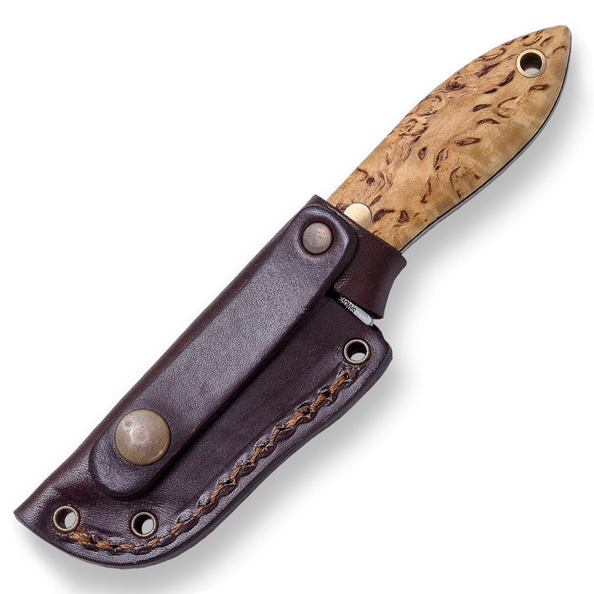 Curly Birch Handle Survival Knife | Bushcraft Tool