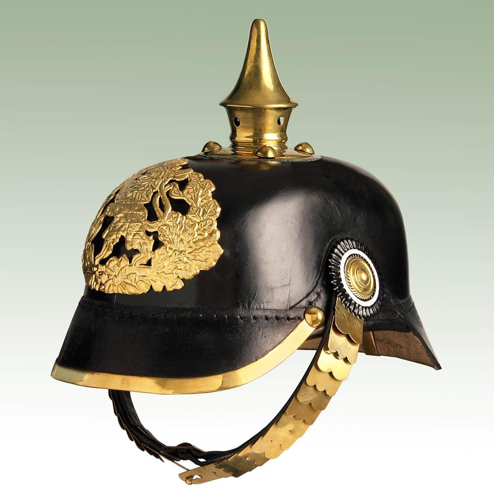 Replica Leather Pickelhaube Hessian Officer Infantry Line Helmet