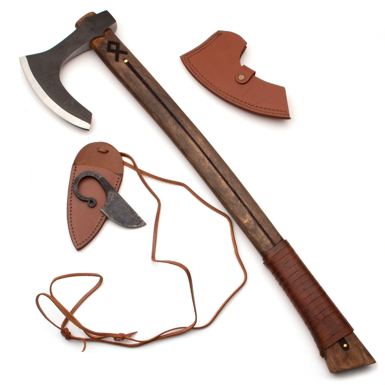 Othala Viking Bearded Axe & Knife Boxed Set - AtlantaCutlery.com