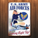 WWII Coming Right Up Metal Sign