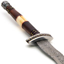 Serpent's Tongue Damascus Sword with layered grip