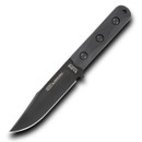 Ek50 Commando Short Clip Point Fighting Knife made in the USA, 1095 Cro-Van steel blade with an integral finger guard