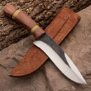 Brass and Wood Bushcraft Knife