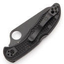 Spyderco Salt 2 tactical knife has black-coated titanium pocket clip for tip-up or tip-down carry on either side of the body