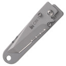 K.I.S.S. Framelock knife has Tanto-inspired blade, can be worn clipped to the pocket, as a money clip knife, or a key chain knife