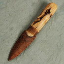 Natural Wood Obsidian Blade Knife