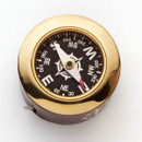 unique wood paperweight has compass on top with a brass rim, 79" tape measure inside, brass anchor inlaid on the side