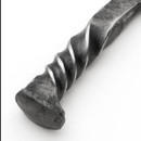 Railroad Spike fixed gladius dagger knife is one piece construction 1065 steel with a twisted blade