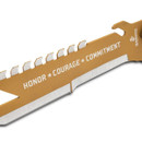 officially licensed USMC Machete has heavy-duty saw serrations running the length of the spine