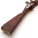 replica India Pattern Short Land Pattern Brown Bess Musket with steel barrel, ramrod and hardware, brass trigger guard and butt plate