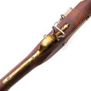replica India Pattern Short Land Pattern Brown Bess Musket with steel barrel, ramrod and hardware, brass trigger guard and butt plate