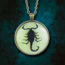 Insect Art Glow in the Dark Scorpion Pendant