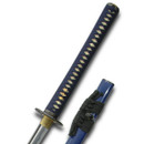 Golden Oriole Katana with deeply lacquered blue saya