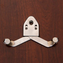 Polished steel sword hanger with adjustable bracket. With the sword hung the hanger practically disappears.