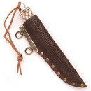 Voyager Scramasax inside embossed leather sheath