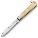 Reproduction Joseph Rodgers & Sons #6 Spear Point Folder with Polished Cross Hatched Camel Bone Scales and Carbon Steel Blade