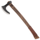 Othala Viking Set axe has an American Hickory shaft, leather-wrapped grip and 1075 carbon steel blade with cover