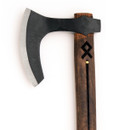 Othala Viking Set axe has an American Hickory shaft, leather-wrapped grip and 1075 carbon steel blade with cover