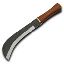 Bushwhacker Machete is heavy duty chopping knife with high carbon steel blade, brass bolster and wood grip
