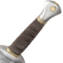 LOTR prop replica Sword of Samwise has a stainless steel blade, cast metal cross guard and pommel, leather wrapped grip