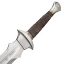 LOTR prop replica Sword of Samwise has a stainless steel blade, cast metal cross guard and pommel, leather wrapped grip
